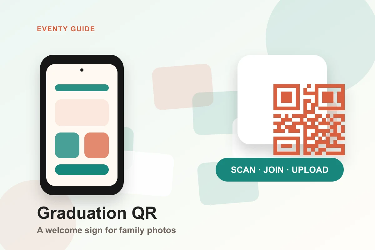 Graduation QR welcome sign for family photo sharing