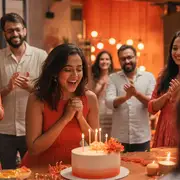 Birthday party guests sharing photos into one private event album